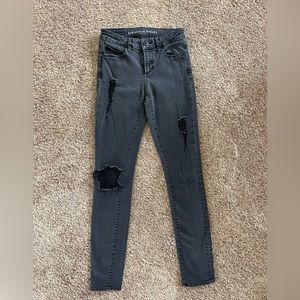 Articles of Society (Nordstrom) Black skinny jeans with holes